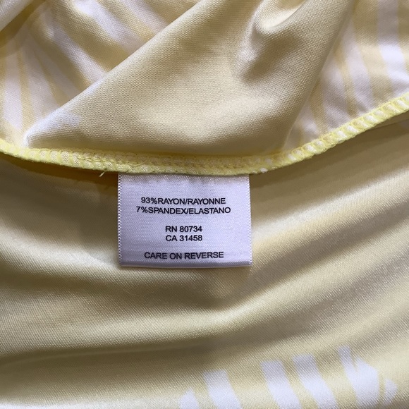 BCBG Maxazria Yellow Strapless Top NWOT Med - Picture 8 of 8